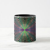Abstrakte Pastel Fraktal Web Keramik Tasse (Zentrum)
