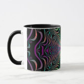 Abstrakte Pastel Fraktal Web Keramik Tasse (Links)