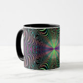 Abstrakte Pastel Fraktal Web Keramik Tasse (Vorderseite Links)