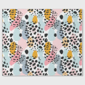 Abstrakte Pastel-Leopard-Spots Geschenkpapier (Flach)