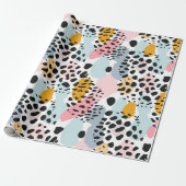 Abstrakte Pastel-Leopard-Spots Geschenkpapier (Ungerollt)