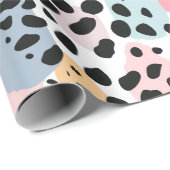 Abstrakte Pastel-Leopard-Spots Geschenkpapier (Rolleneckpunkt)