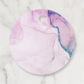 Abstrakte Pastel Lila Blau Aquamarin jedes Alter G Geschenkanhänger (Rückseite)