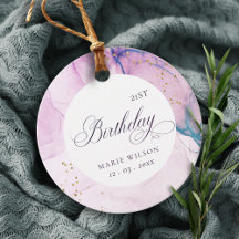 Abstrakte Pastel Lila Blau Aquamarin jedes Alter G