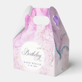 Abstrakte Pastel Lila Blau Aquamarin jedes Alter G Geschenkschachtel (Vorderseite)