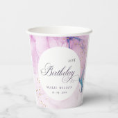 Abstrakte Pastel Lila Blau Aquamarin jedes Alter G Pappbecher (Rückseite)