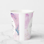 Abstrakte Pastel Lila Blau Aquamarin jedes Alter G Pappbecher (Links)