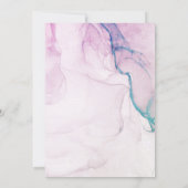 Abstrakte Pastel Lila Blue Aquamarin Sweet 16 Gebu Dankeskarte (Rückseite)