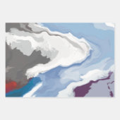 Abstrakte Pastel Paint Mountain Edition Geschenkpapier Set (Vorderseite 3)