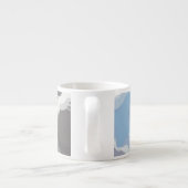 Abstrakte Pastel Paint Mountain Edition Kaffeezube Espressotasse (Rückseite)