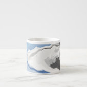 Abstrakte Pastel Paint Mountain Edition Kaffeezube Espressotasse (Vorderseite)