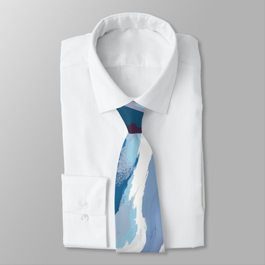 Abstrakte Pastel Paint Mountain Edition Krawatte (Gebunden)