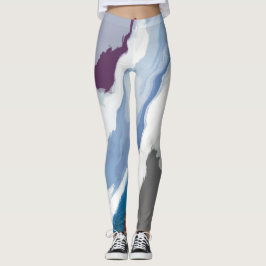 Abstrakte Pastel Paint Mountain Edition Leggings
