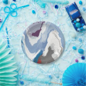 Abstrakte Pastel Paint Mountain Edition Pappteller (Party)