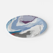 Abstrakte Pastel Paint Mountain Edition Pappteller (Schrägansicht)