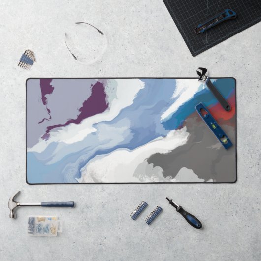 Abstrakte Pastel Paint Mountain Edition Schreibtischunterlage (Arbeitsplatz)