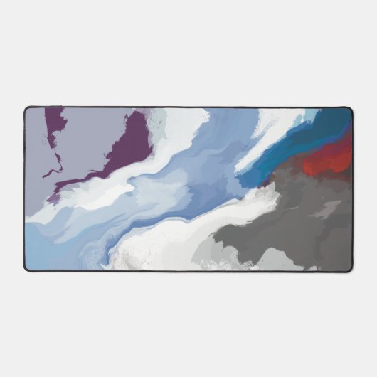 Abstrakte Pastel Paint Mountain Edition Schreibtischunterlage (Vorderseite)