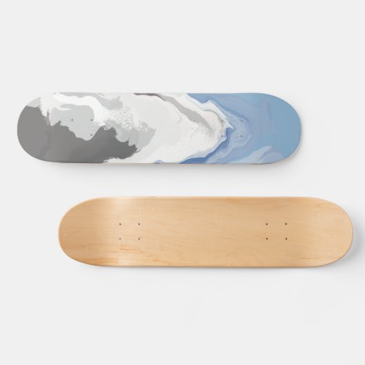 Abstrakte Pastel Paint Mountain Edition Skateboard (Horizontal)