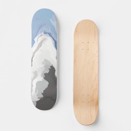Abstrakte Pastel Paint Mountain Edition Skateboard (Vorderseite)