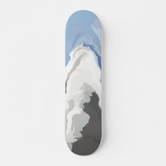 Abstrakte Pastel Paint Mountain Edition Skateboard (Vorne)