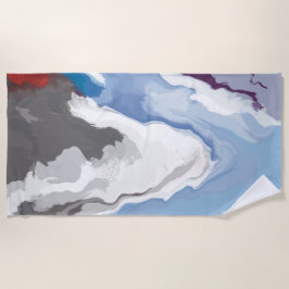 Abstrakte Pastel Paint Mountain Edition Strandtuch