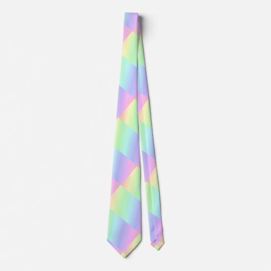 Abstrakte Pastel Rainbow farbig Krawatte (Vorderseite)