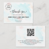 *~*Abstrakte Pastel Rainbow Herz Dankeschön Logo Q Begleitkarte (Vorne/Hinten)