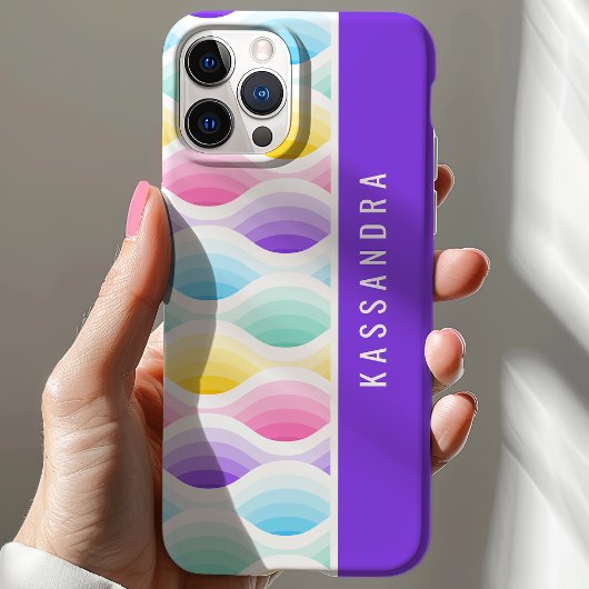 Abstrakte Pastel-Regenbogenwälder Moderne Personal iPhone 15 Hülle