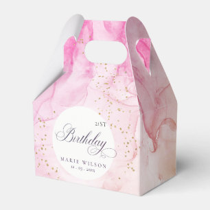 Abstrakte Pastel Rosa Lila jedes Alter Geburtstag Geschenkschachtel