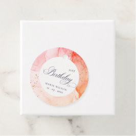 Abstrakte Pastel Rosa Orange jeden Geburtstag Geschenkanhänger