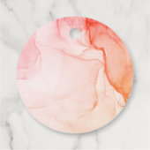 Abstrakte Pastel Rosa Orange jeden Geburtstag Geschenkanhänger (Rückseite)