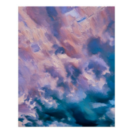 Abstrakte Pastel Sky im Stil eines Impressionisten Poster