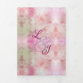 Abstrakte Pastel Springtime Hochzeit Dreifach Gefaltete Einladung (Cover)