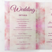 Abstrakte Pastel Springtime Hochzeit Dreifach Gefaltete Einladung (Innen Erste Seite)