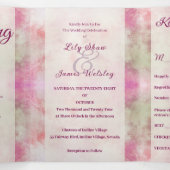 Abstrakte Pastel Springtime Hochzeit Dreifach Gefaltete Einladung (Innenseite Mitte)