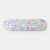 Abstrakte Pastel Summer Waves Wirbel Art Pattern Skateboard (Horizontal)