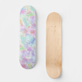 Abstrakte Pastel Summer Waves Wirbel Art Pattern Skateboard (Vorderseite)