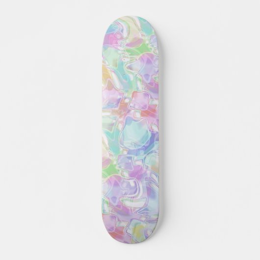 Abstrakte Pastel Summer Waves Wirbel Art Pattern Skateboard (Vorne)