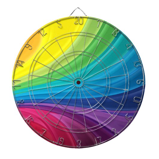 Abstrakte Pastel Swirl Dart Board Dartscheibe (vorne)