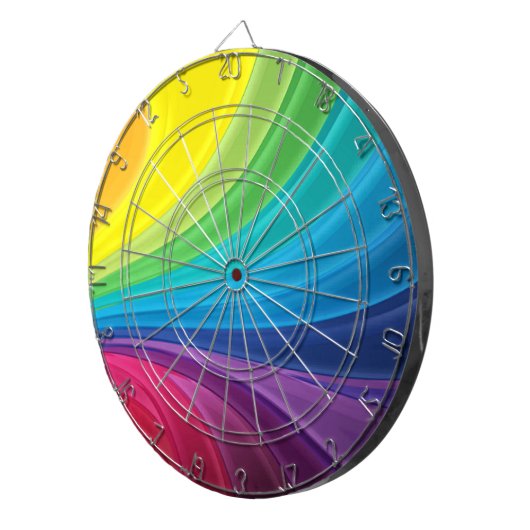 Abstrakte Pastel Swirl Dart Board Dartscheibe (Vorderseite rechts)