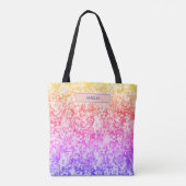 Abstrakte Pastelblütentüte Tasche (Rückseite)