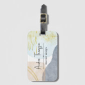 Abstrakte Pastelfarben Gepäckanhänger (Vorderseite Vertikal)