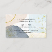 Abstrakte Pastelfarben Visitenkarte (Rückseite)