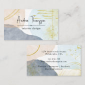 Abstrakte Pastelfarben Visitenkarte (Vorne/Hinten)