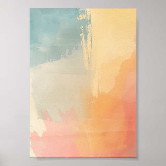 Abstrakte Pastell-Farbe Poster (Vorne)