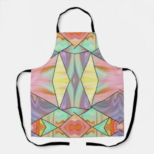 Abstrakte Pastell-Fleckige Flüssig-Marmor-Geometri Schürze