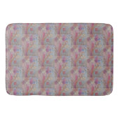 Abstrakte Pastell Floral Badematte (Vorderseite)