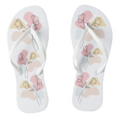 Abstrakte Pastell Floral Badesandalen (Fußbett)