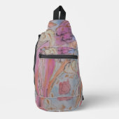 Abstrakte Pastell Floral Crossbody Bag (Vorderseite)