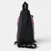 Abstrakte Pastell Floral Crossbody Bag (Rückseite)